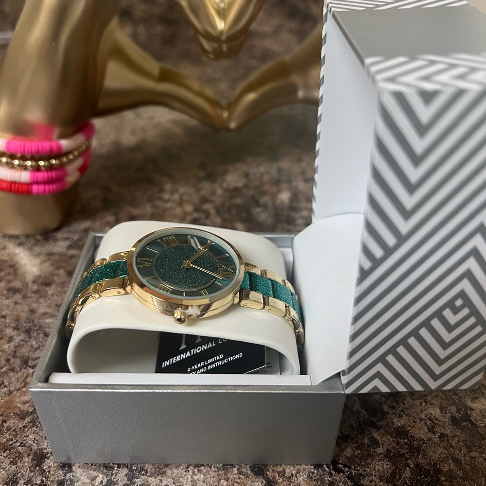 INC Blue Glitter and Brown Watch (Unisex) - Picture 5 of 10